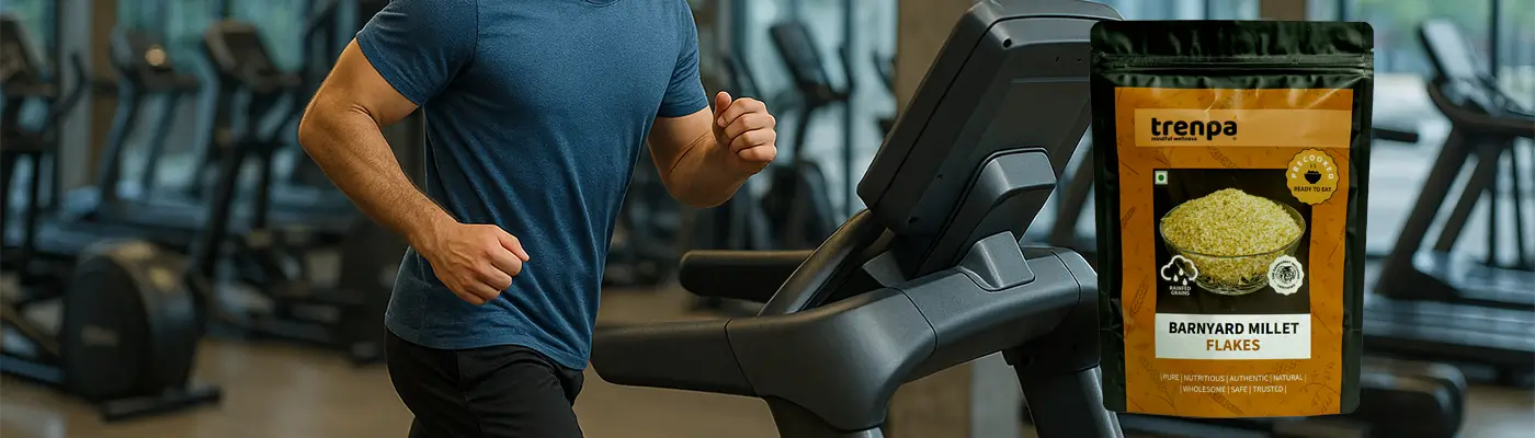man running on a treadmill