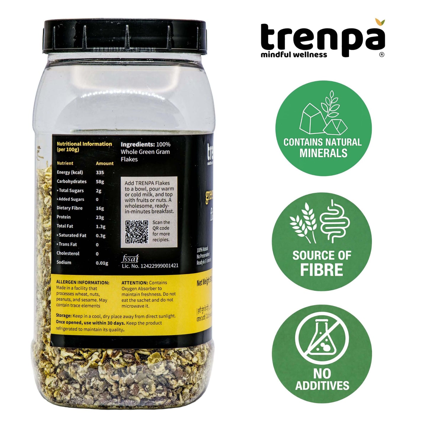 Green Gram Flakes contain natural minerals and are a good source of fibre