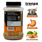 Jar of trenpa product with health benefits and cooking information on a white background