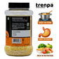 Jar of trenpa grain series with product features on a white background