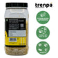 Trenpa jar with health benefits on a white background